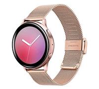 TRUMiRR Compatible with Galaxy Watch Active2/Galaxy Watch Active Strap, 20mm Mesh Woven Stainless Steel Watch Strap Quick Release Band for Samsung Galaxy Watch Active/Galaxy Watch Active2