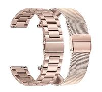 TRUMiRR Compatible with Garmin Vivoactive 5/Vivomove Trend/Vivomove Sport/Venu Sq 2 Music/Venu Sq Music/Venu 2 Plus 43mm Strap, Mesh Mesh Stainless Steel Metal Strap