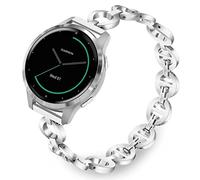 TRUMiRR Replacement for Garmin Venu 3S/Venu 2S/Vivoactive 4S/Vivomove 3S Women's Bracelet, 18 mm Mesh Stainless Steel Watch Strap, Metal Replacement Strap for Withings ScanWatch 38 mm, Withings Steel