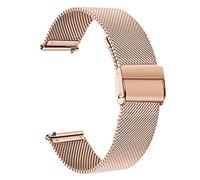 TRUMiRR Replacement for Huawei Watch 5 42 mm/GT 5 41 mm/GT 4 41 mm/Withings ScanWatch 2 38 mm/ScanWatch Light Strap, 18 mm Mesh Woven Stainless Steel Watch Strap for Fossil Stella Gen 6/Carlie Gen 6