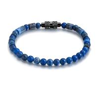 TRUMIUM Beaded Bracelets for Men Women Natural Hematite 6mm Lapis Lazuli Mens Bracelet Gemstone Jewelry for Him 7.5/8.3/9 Inch Length, Length 8.3 inches, Lapis Lazuli