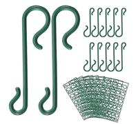 TRUMIZON 100 Pcs Christmas Tree Hooks for Baubles, Green Ornament Hooks Mini Hangers for Christmas Tree, Wreath & Vine, Bauble Hook for Holiday Decorations, Small Ornaments, Lights & Garland Securing