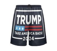 Trump 2024 Pajama Shorts for Men America Back Flag Men's Pajama Pants Sleepwear Lounge L