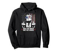 Trump 2024 US American Flag One For Biden One For Harris Pullover Hoodie