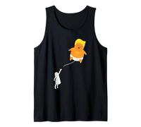 Trump Baby Blimp Girl with Balloon Funny Shirt- Angry Baby Tank Top