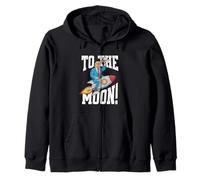 Trump Bitcoin To The Moon Funny Donald Trump Crypto Zip Hoodie