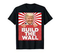 Trump Build The Wall 2020 Political Republican Brick Wall T-Shirt