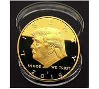 Trump Coin; 2019 Donald Trump Large 24kt Gold Plated United States Eagle Commemorative Collectible Coin of Original Design