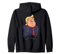 Trump Crow Resist Political Protest Caricature Voting Rights Zip Hoodie
