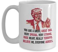 Trump Father's Day Mug, Donald Trump, Great Job Dad New Dad Gift Best Birthday Christmas Gifts, Coffee Tea Mug Unique 11oz White Ceramic Mug.