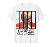 Trump for Prison 2024 Orange Jumpsuit Mugshot Funny Election T-Shirt