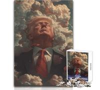 Trump in The Clouds Teenagers 1000 Piece Jigsaw Puzzle Fun Learning Cognitive Game Thoughtful Unique Present Selection Size 38x26cm