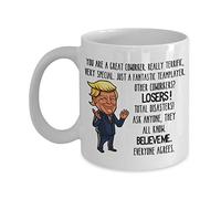 Trump Mug for Great Coworker Mug - 11 or 15 oz Job Work Office Decor Conservative Republican Donald J Trump Supporter Gifts Funny Coffee Cups