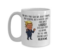 Trump Mug for Great Wife Gift Mug for Women - 11 or 15 oz Best Inappropriate Snarky Sarcastic Coffee Comment Tea Cup with Funny Sayings, Hilarious Unu