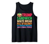Trump Sandwich White Bread Fun Small Pickle Political Tank Top