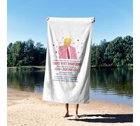 Trump The Person Who Got You This Thinks You’re Handsome Towel - Change Background Colour - Funny Political Gift - Soft Absorbent Cotton - Multiple Sizes - Humorous Bathroom Accessory