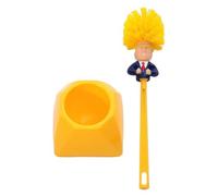 Trump Toilet Brush Set with Holder - Funny Novelty Political Gift for Family & Friends, White Elephant Gift Idea, Bathroom Cleaning Tool with Plunger Combo