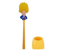 Trump Toilet Brush with Holder, Funny Toilet Brushes Plastic Cleaning Brush Bathroom Clean Tools (C)