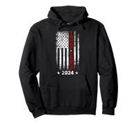 Trump Vance 2024 US Flag Vintage -Take America Back 2024 Pullover Hoodie