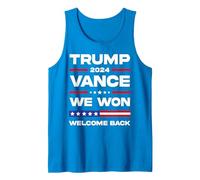 Trump Vance We Won 47th US President 2024 Welcome Back Women Tank Top, Men, Sapphire Blue, Large