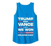Trump Vance We Won 47th US President 2024 Welcome Back Women Tank Top, Women, Sapphire Blue, Small