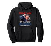 Trump Won Get Over It 2024 Donald Trump 47th President Pullover Hoodie