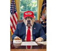 Trumper the American Bully | Dog Greeting Card (A5) - Political Bark Edition by Countryside Greetings