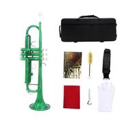 Trumpet Bb B Flat Quality Brass Instrument Trompete With Case Strap Mouthpiece Musical Instrument Accessories (Color : Green)