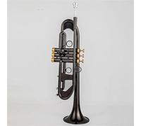 Trumpet Bb Small Trumpet Black Nickel Gold Key Professional Music Instruments With Case