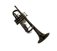 Trumpet Bb Trumpet Black Nickel Plated Professional Instrument Exquisitely Carved Design With Mouthpiece