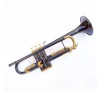 Trumpet Bb Trumpet Brass Black Nickel Professional Instrument With Leather Case