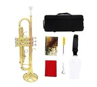 Trumpet Bb trumpet brass body trumpet set with storage box accessories professional brass instrument B flat (Color : 4)