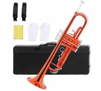 Trumpet Brass Instrument for Beginners - B Flat Western Style, Ideal for Students, Built to Last, Perfect for Learning and Practice