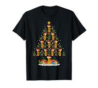 Trumpet Christmas Tree Lights Jazz Music Lover Musical Xmas T-Shirt