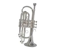 Trumpet Cornet Bb Flat Cornet Trumpet Instrument Silver Plated With Carry Case Musical Instrument Professional