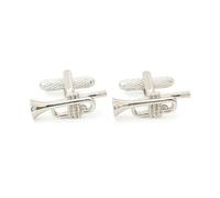 Trumpet Cufflinks - Onyx Art CK393 Brass Player Musician Novelty Gift Cuffs In Premier Life Packaging