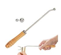 Trumpet Dent Remover Tool, Repair Tool for Brass Instruments, Trombone Neck Care Tools with Balls & Wooden Handle, Rustproof Maintenance Kit for Home & Teaching