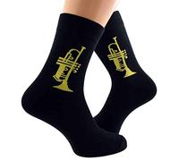 Trumpet Design Woven Cotton Rich Mens Socks UK Size 5-12 X6S022
