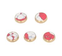 Trumpet Finger Buttons Valve Caps Cover, 5Pcs Replacement Maintenance Accessories, Durable Metal Trumpet Valve Finger Buttons with Elegant Design, Easy to Install for All Levels Tr