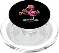 Trumpet Flamingo Bringing The Music To Life PopSockets PopGrip for MagSafe