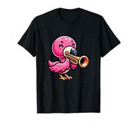 Trumpet Flamingo Play Joyful Melody T-Shirt