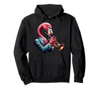 Trumpet Flamingo Serenade Alluring Symphony Pullover Hoodie
