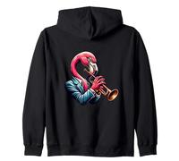 Trumpet Flamingo Serenade Alluring Symphony Zip Hoodie