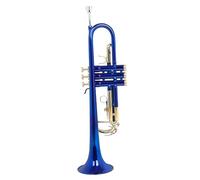 Trumpet For Beginner Bb Tone Blue Trumpet Instrument Brass Body Colorful Gold Key Trumpet With Pressure Valve