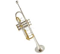Trumpet For Beginner C-key Trumpet Instrument Gold And Silver Double Color Blowing Effortless Brass Instrument