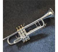 Trumpet For Beginner Eb Key Trumpet Brass Silver Plated Professional Trumpet Blowing Instrument With Leather Case