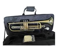 Trumpet For Beginner Professional Gold Lacquer Bass Bb Tone Trumpet Cupronickel Tuning Pipe