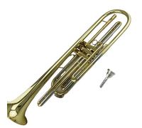 Trumpet For Beginner Professional Playing Gold Lacquer Bass Bb Bass Trumpet Brass Body Cupronickel Tuning Tube
