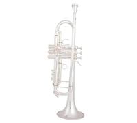 Trumpet For Beginner Silver Plated Small Trumpet Pipe Bb Flat Instrument Brass Beginners