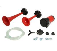 HELLA 3PB 003 001-651 Trumpet Horn - 12V - 118dB(A) - Frequency Range: 780/840Hz - Dual-tone Trumpet Horn - Electric-pneumatic